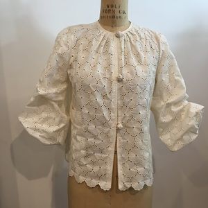 Michael Boris Eyelet Jacket/Blouse